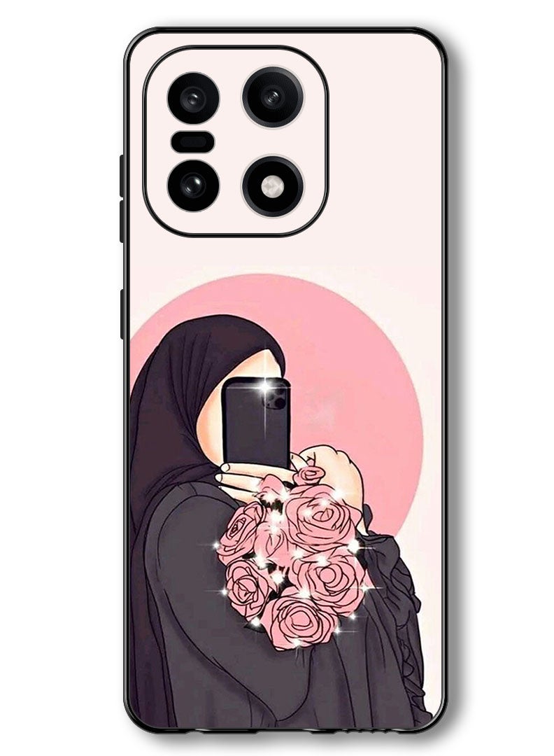 Theodor Case Compatible with OnePlus 15 6.78 Inch Protection Shockproof Bumper Cover Making Selfies While Holding Flowers - Image 1
